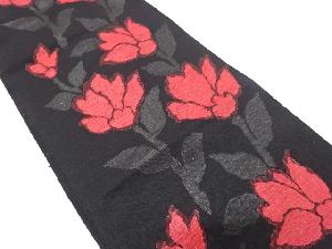 アンティーク　花模様織り出し名古屋帯（着用可）